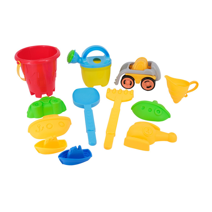 Legebord med parasol 14 dele